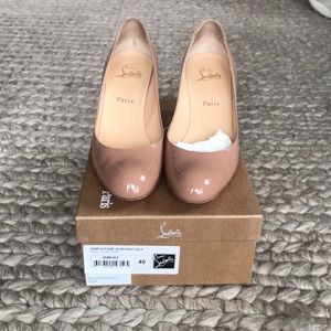 Christian Louboutin Simple Pump Patent in Nude!